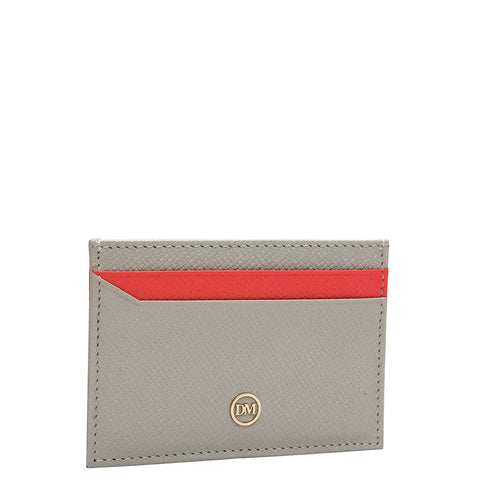 4 Slots Leather Card Case - Chalk