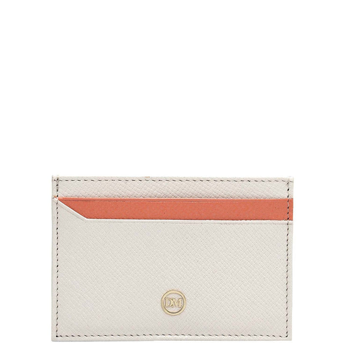 4 Slots Leather Card Case - Marshmallow