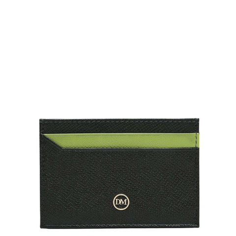4 Slots Leather Card Case - Petrol Green