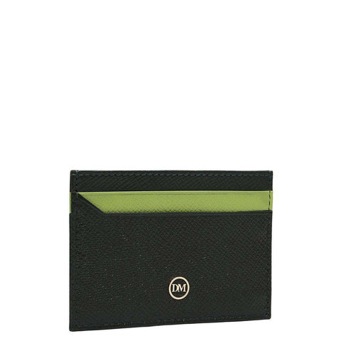 4 Slots Leather Card Case - Petrol Green