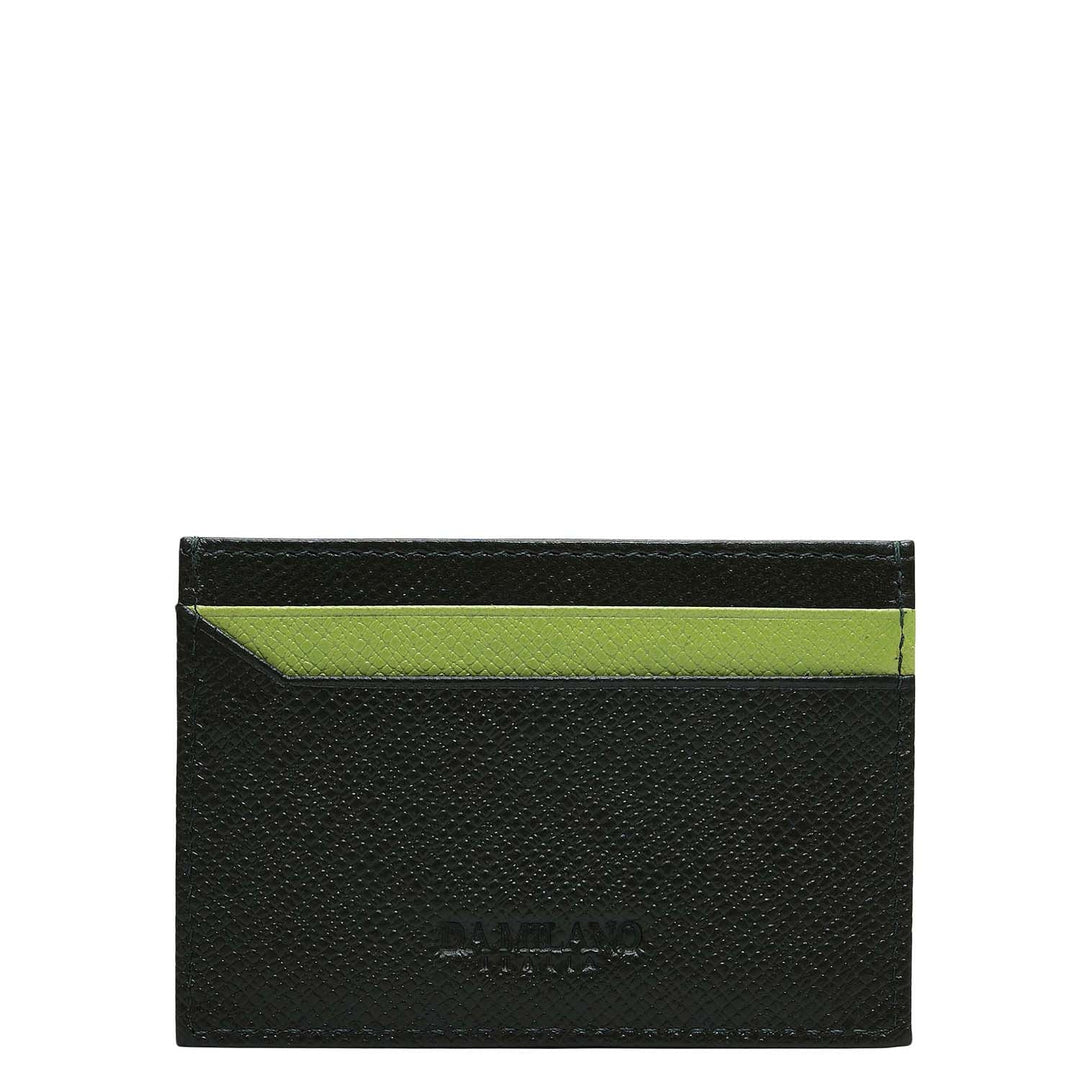 4 Slots Leather Card Case - Petrol Green