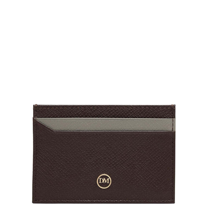 4 Slots Leather Card Case - Walnut