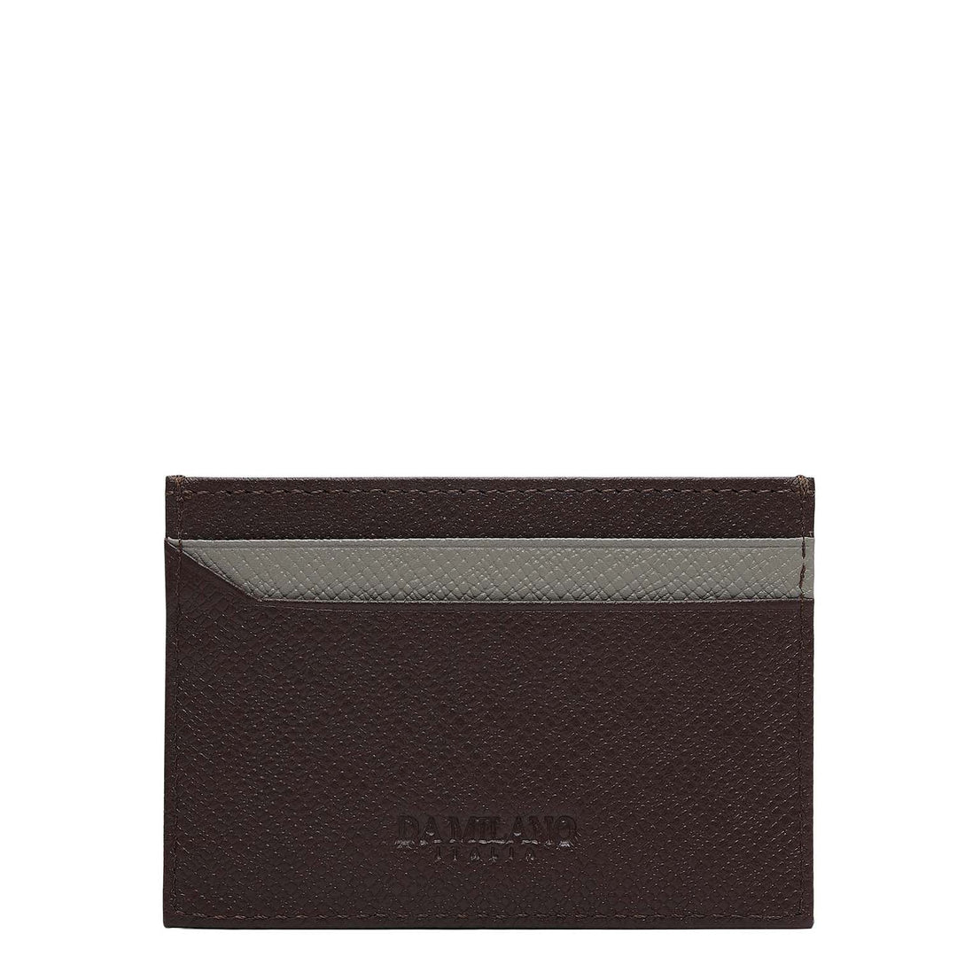 4 Slots Leather Card Case - Walnut