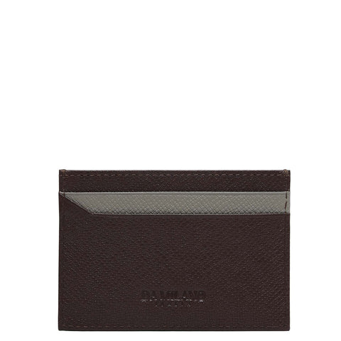 4 Slots Leather Card Case - Walnut