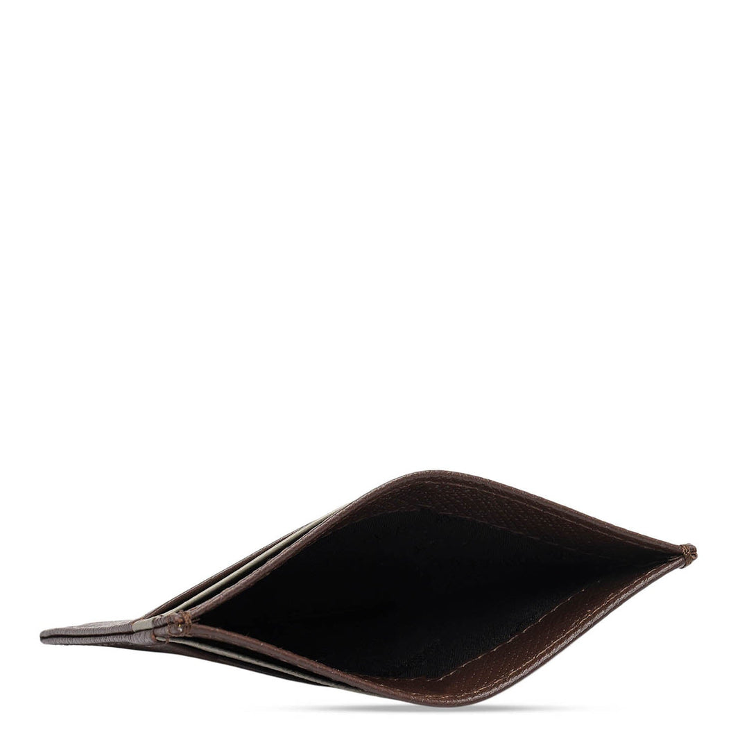 4 Slots Leather Card Case - Walnut