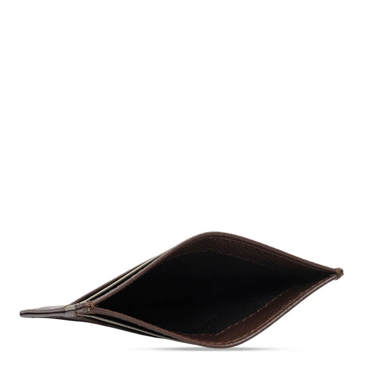 4 Slots Leather Card Case - Walnut
