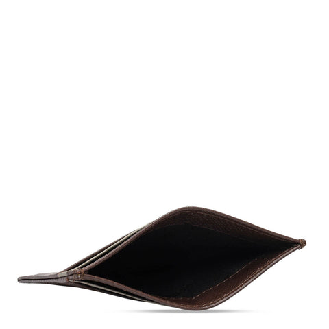 4 Slots Leather Card Case - Walnut