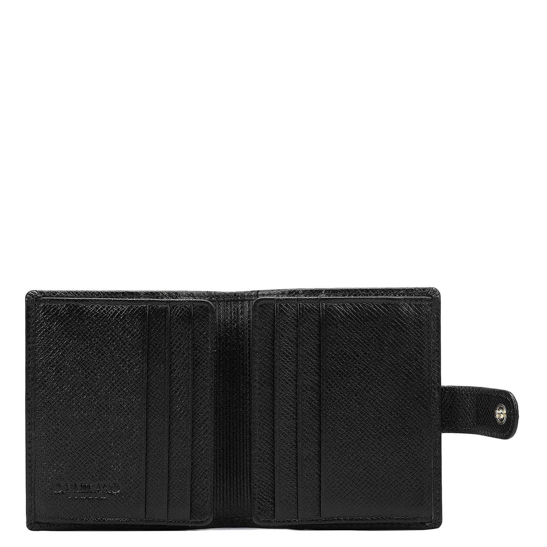 Croco Leather Card Case - Black