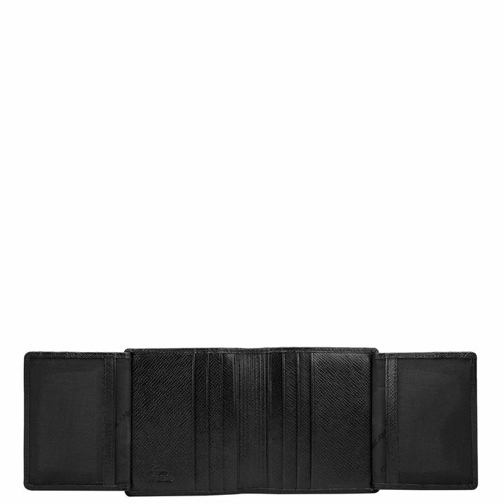 Croco Leather Card Case - Black