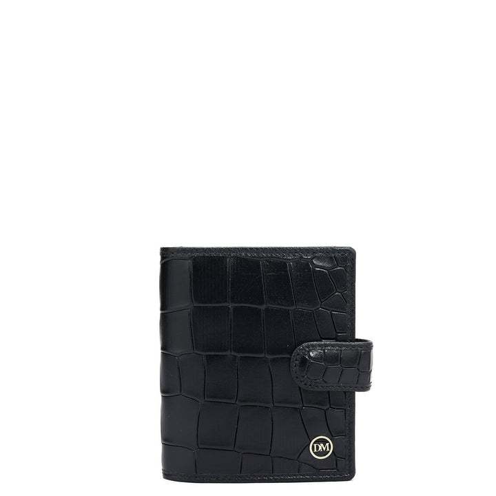 12 Slots Leather Card Case - Black