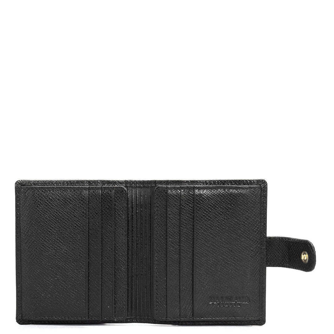 12 Slots Leather Card Case - Black