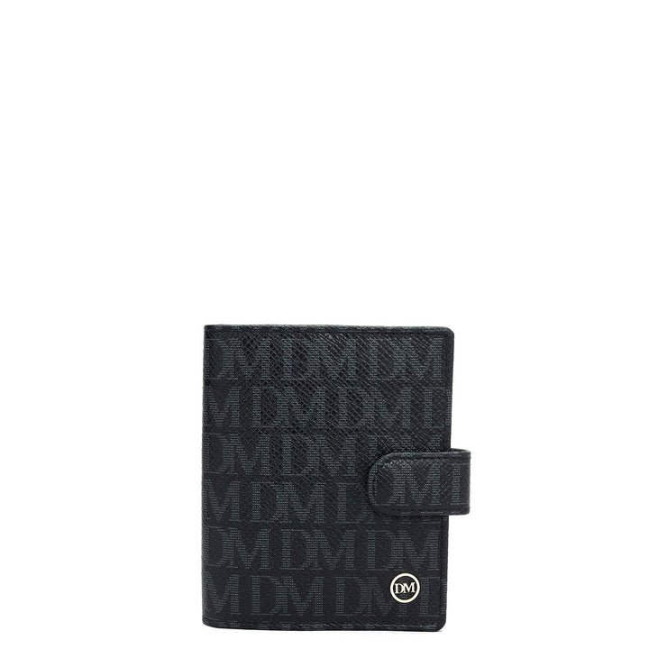 12 Slots Leather Card Case - Black