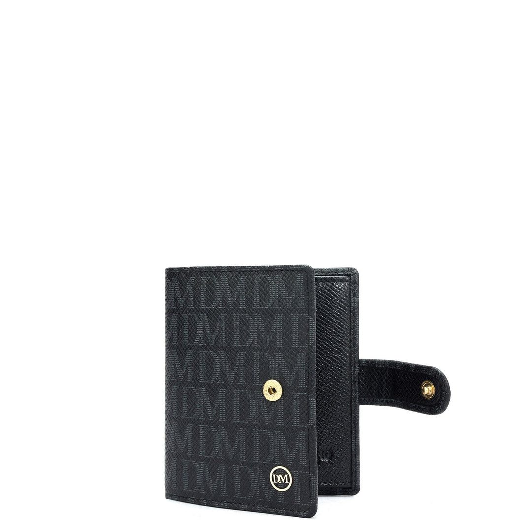 12 Slots Leather Card Case - Black