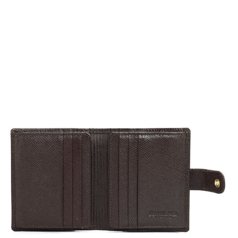 12 Slots Leather Card Case - Chocolate