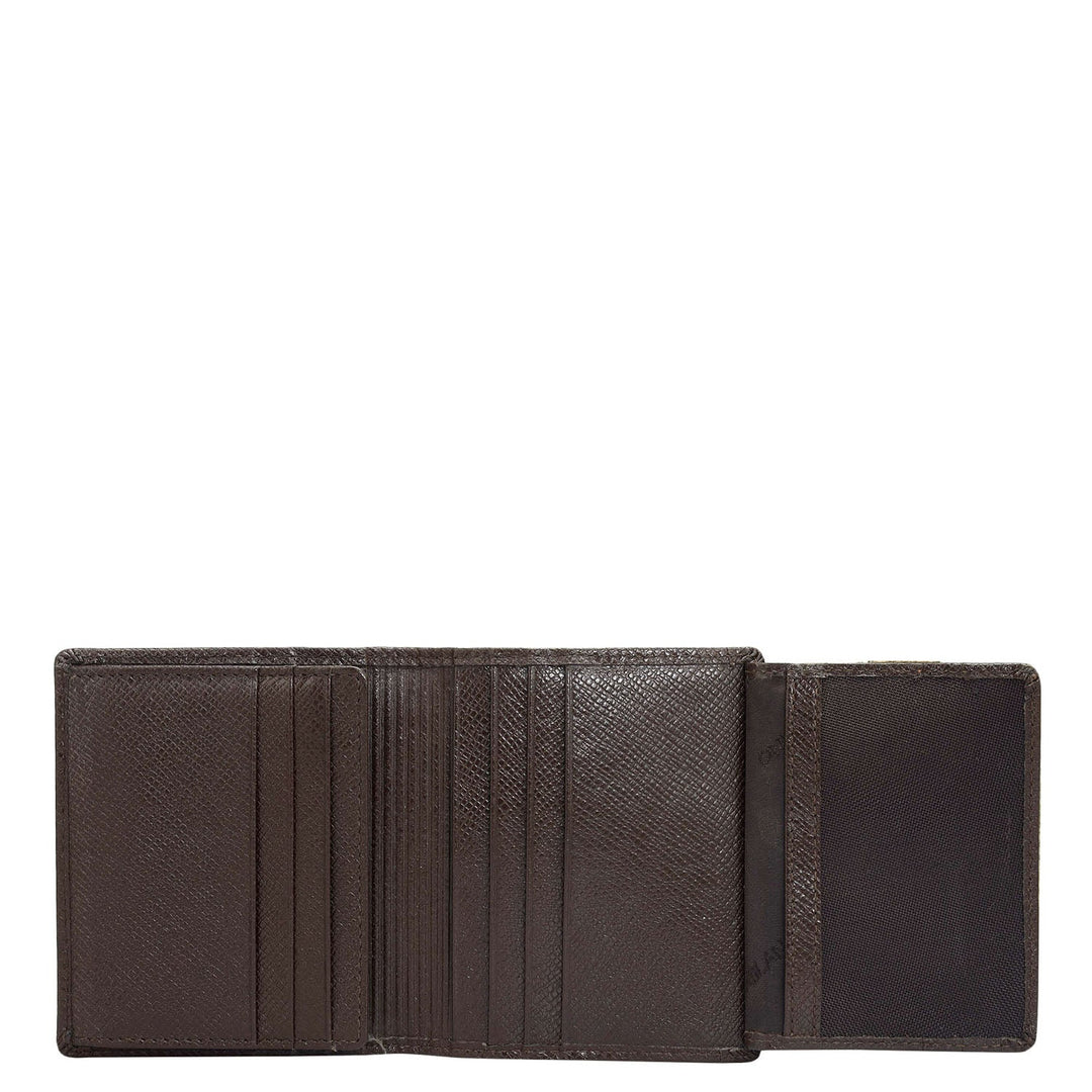 12 Slots Leather Card Case - Chocolate