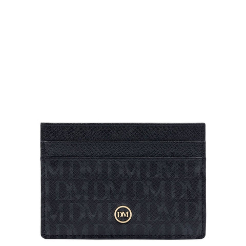 5 Slots Leather Card Case - Black