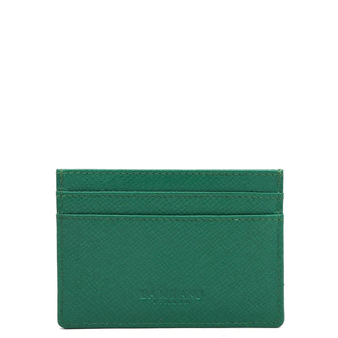 5 Slots Leather Card Case - Emerald Green