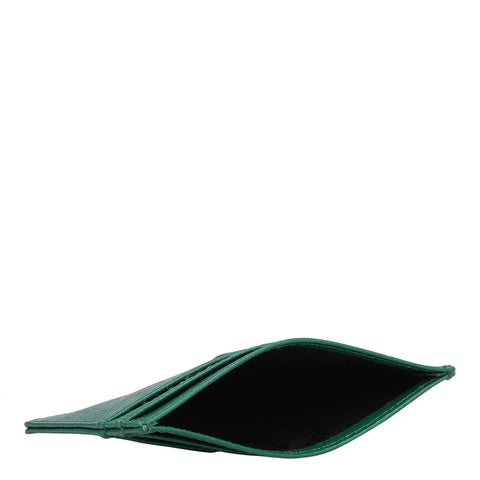 5 Slots Leather Card Case - Emerald Green