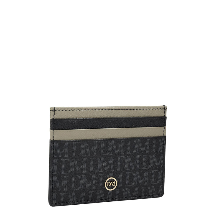 7 Slots Leather Card Case - Black
