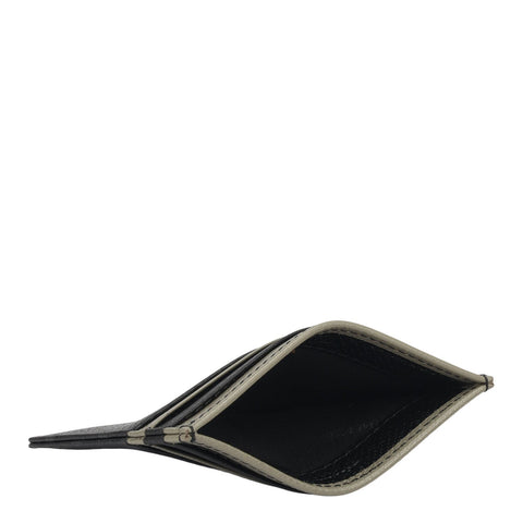 7 Slots Leather Card Case - Black