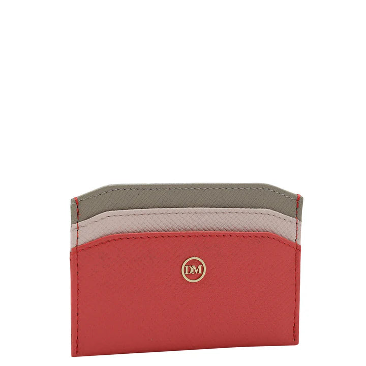 Franzy Leather Card Case - Corallo