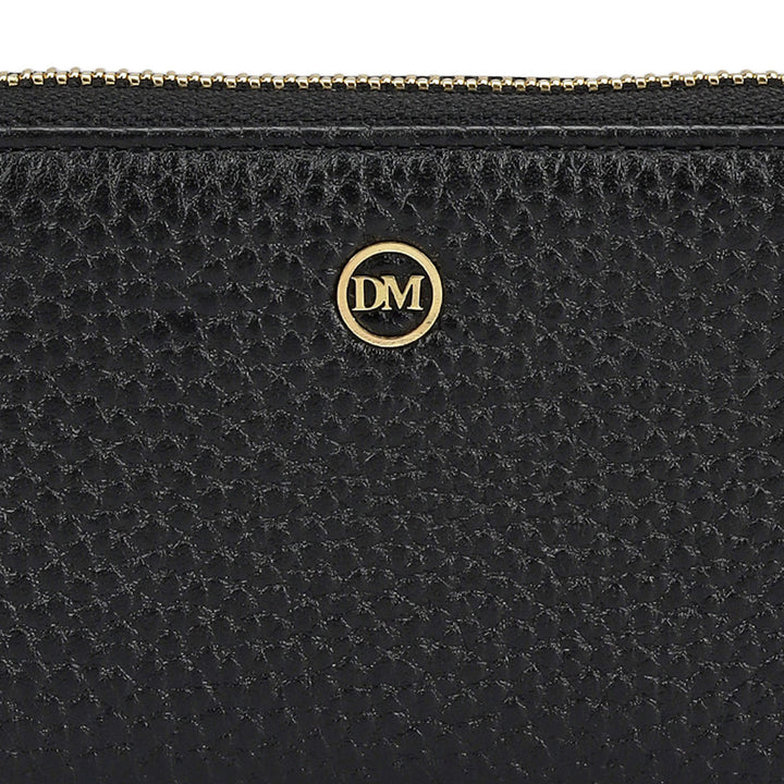 6 Slots Wax Leather Card Case - Black