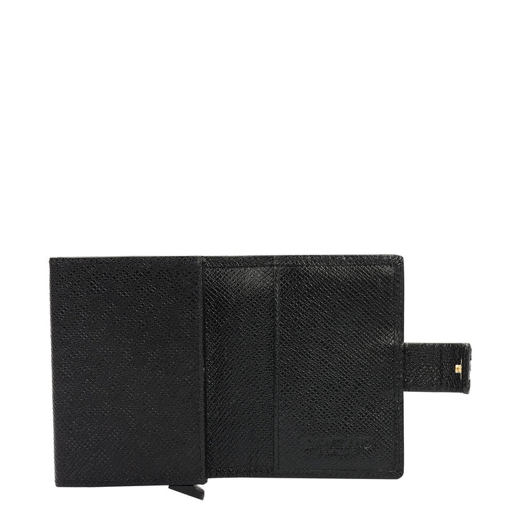Pop-up Leather Card Case - Black