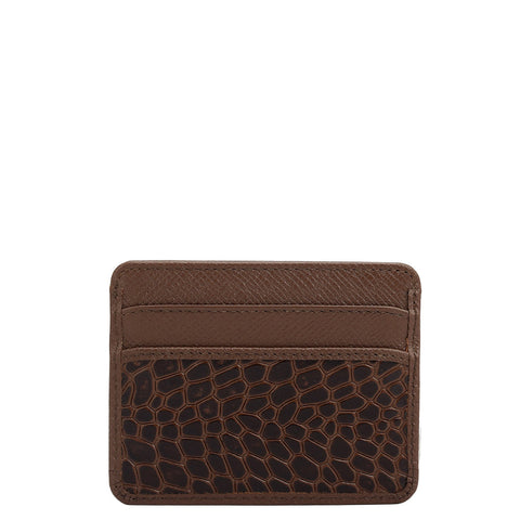 5 Slots Leather Card Case - Date