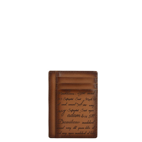9 Slots Leather Card Case - Cognac
