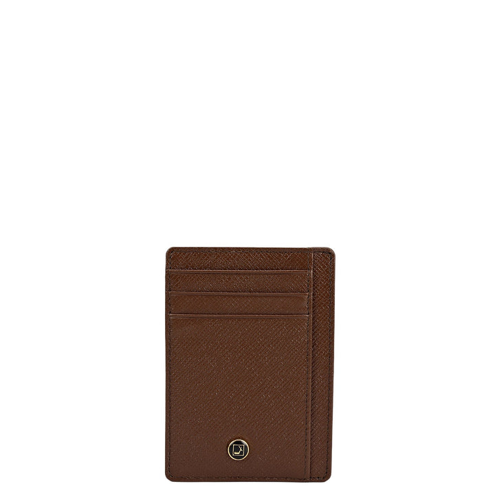 Multi Slot Leather Card Case - Walnut