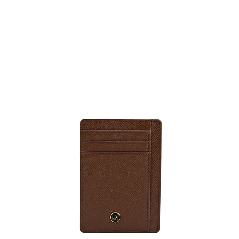Multi Slot Leather Card Case - Walnut