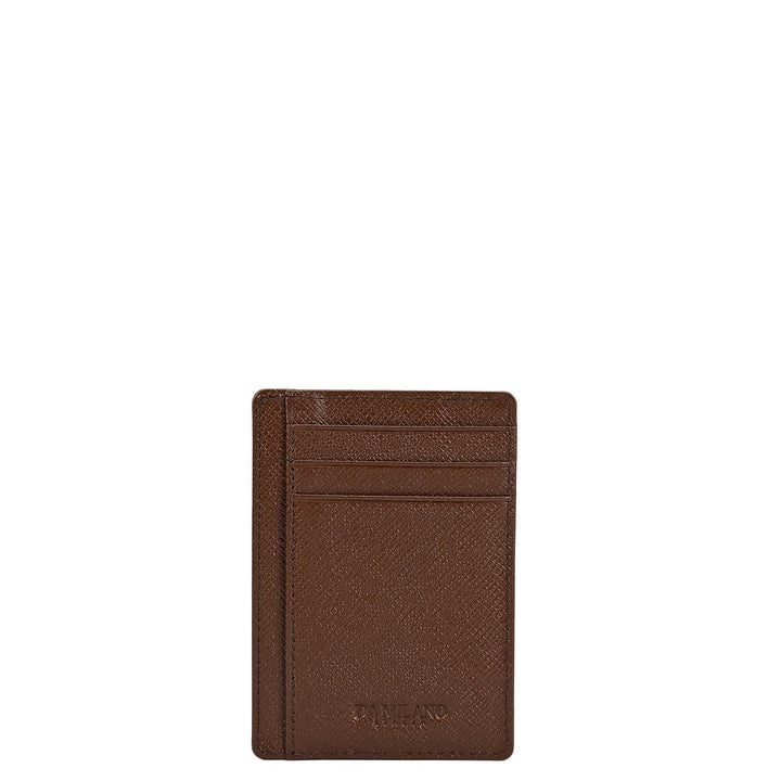 Multi Slot Leather Card Case - Walnut