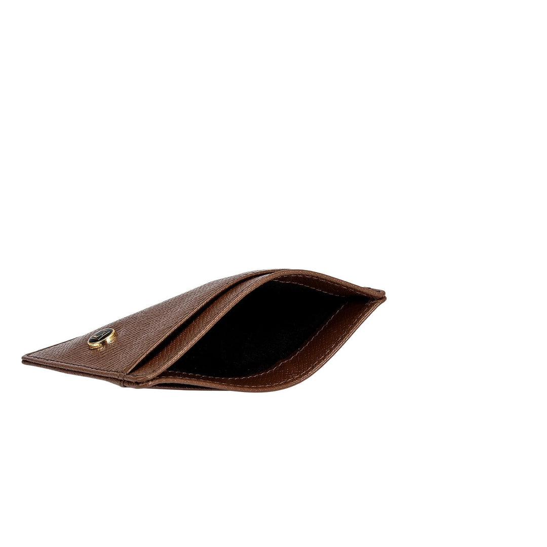 Multi Slot Leather Card Case - Walnut