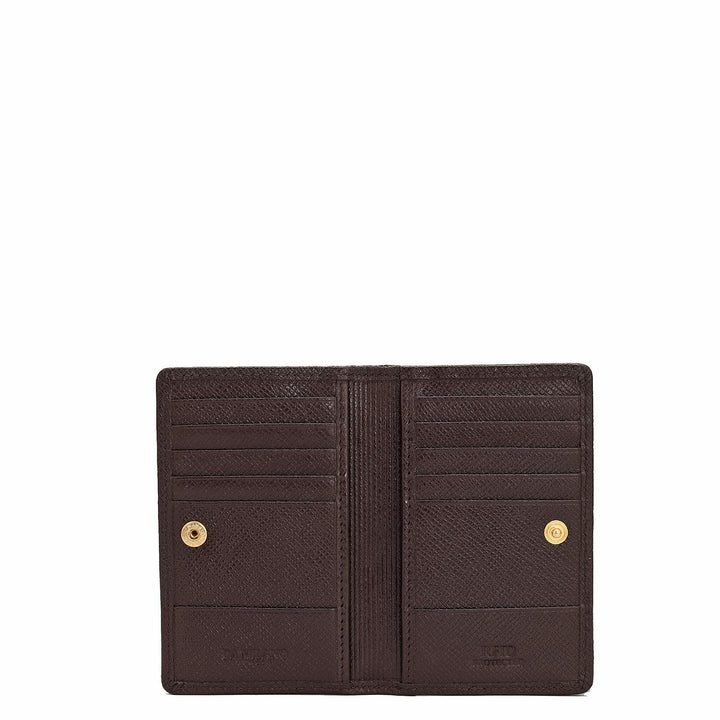 Croco Leather Card Case - Brown