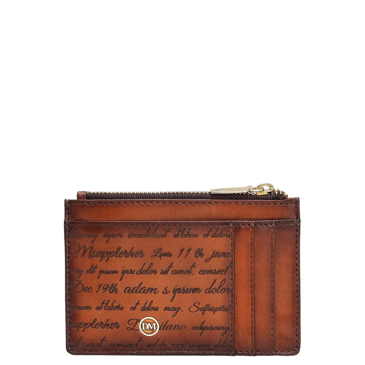 6 Slots Leather Card Case - Cognac