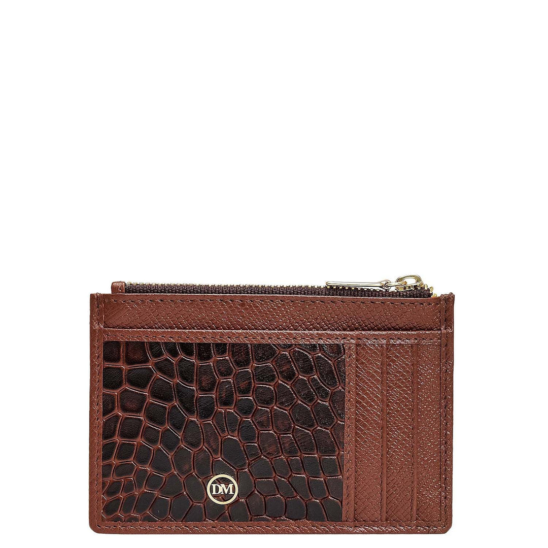 6 Slots Leather Card Case - Date