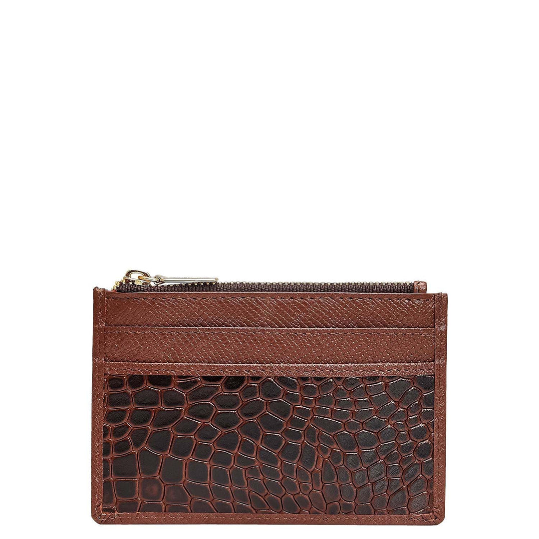 6 Slots Leather Card Case - Date