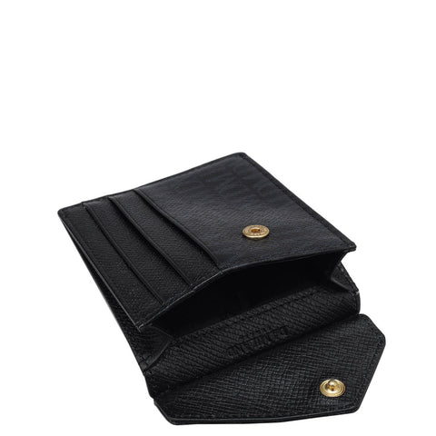 Monogram Franzy Leather Card Case - Black