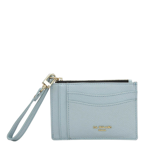 Franzy Leather Card Case - Cloud Blue