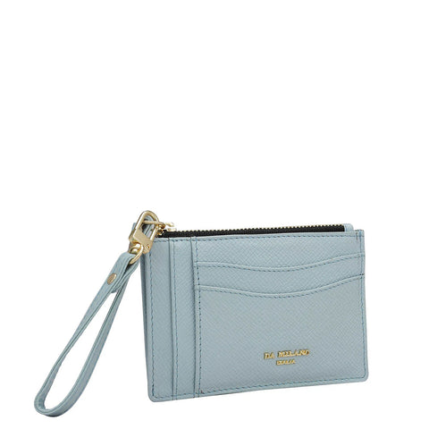 Franzy Leather Card Case - Cloud Blue