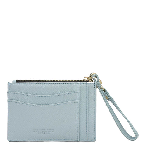 Franzy Leather Card Case - Cloud Blue