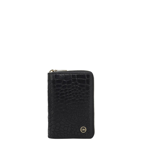 Multi Slots Leather Card Case - Black