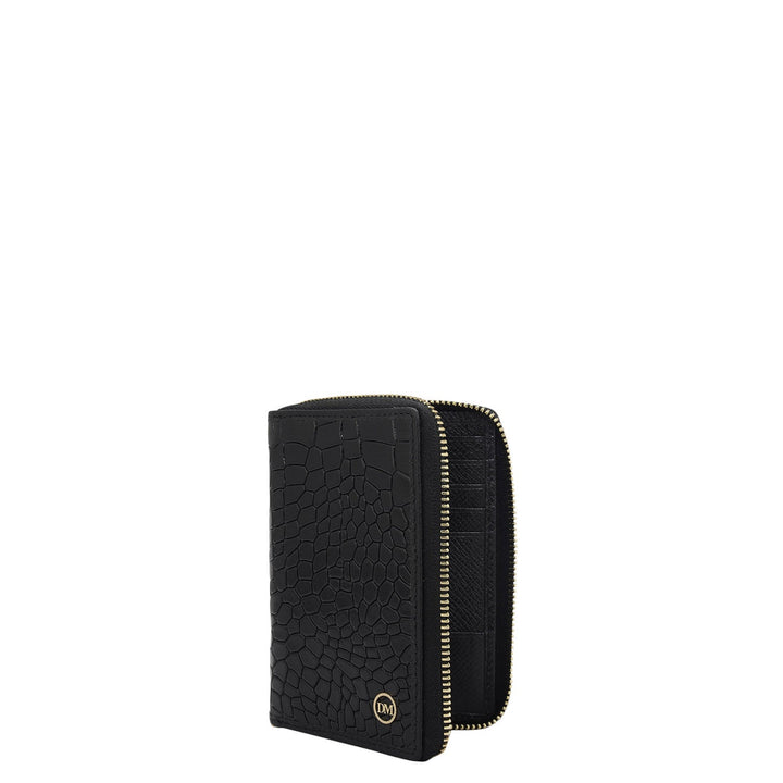 Multi Slots Leather Card Case - Black