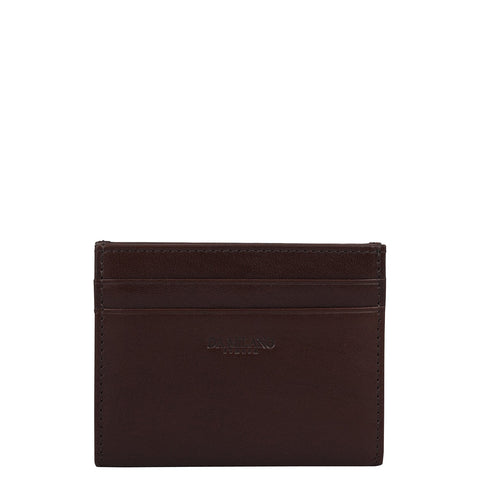 12 Slots Leather Card Case - Brown