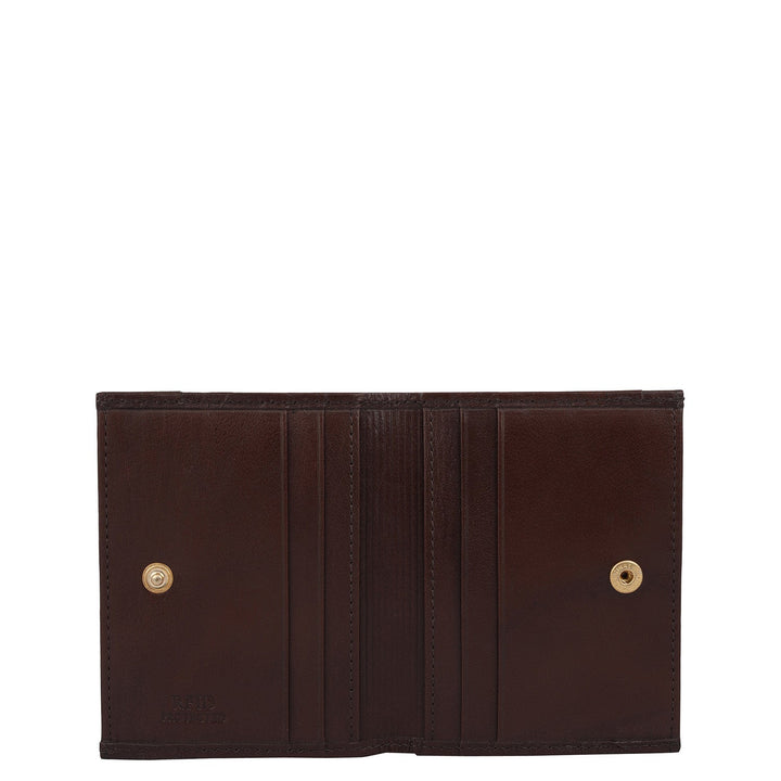 12 Slots Leather Card Case - Brown