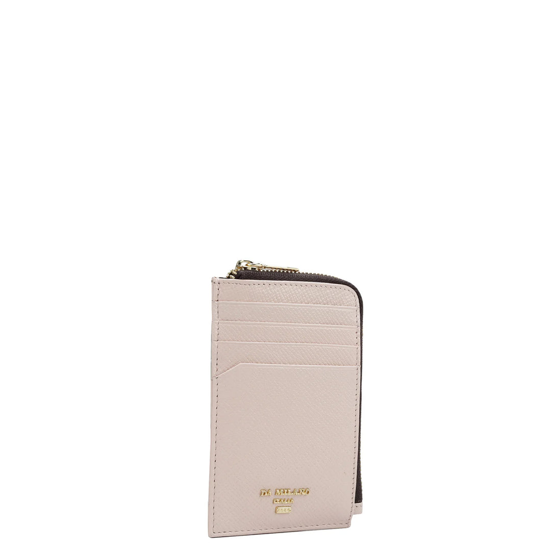 Franzy Leather Card Case - Blush