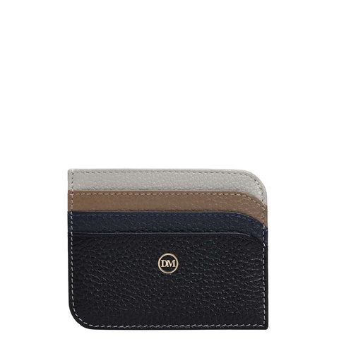 7 Slots Leather Card Case - Black