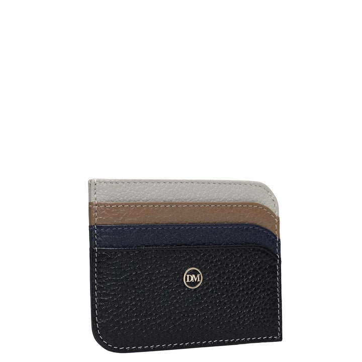 7 Slots Leather Card Case - Black