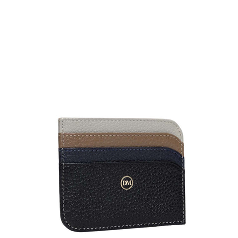 7 Slots Leather Card Case - Black