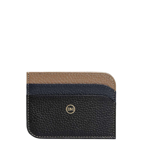 5 Slots Leather Card Case - Black